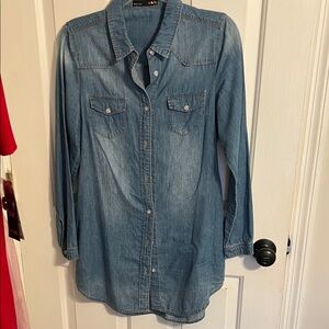 Denim Button-Up tunic